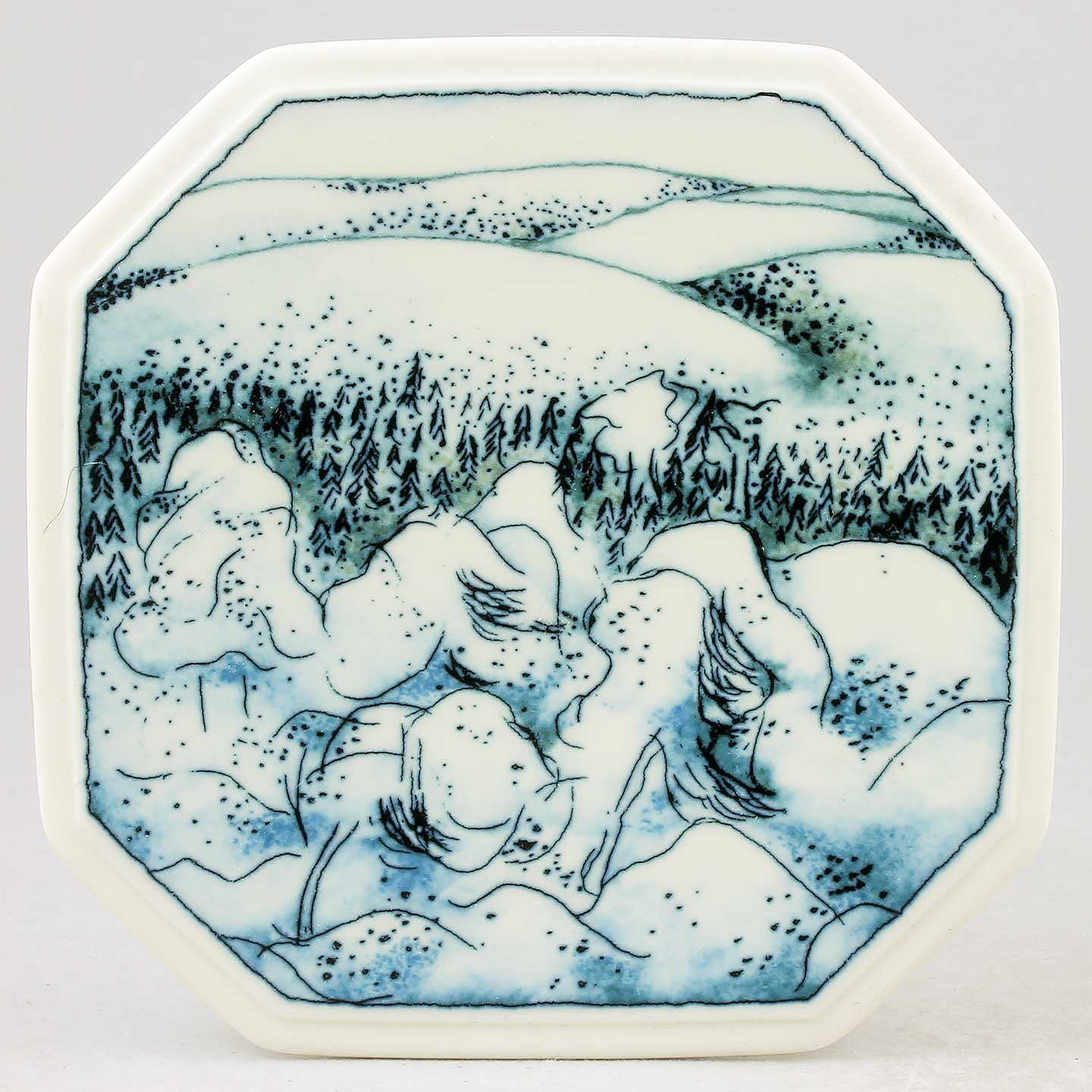 ヘルヤ・リウッコ・スンドストロム Finnair 社 冬の陶板 (15cm) 1995年