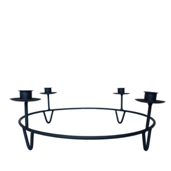 Candle holder - Table candle ring - Black Ø: 35 cm - 5