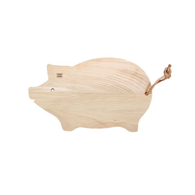 Beech wood cutting board - Natural - Pig - 30x18 cm - 2
