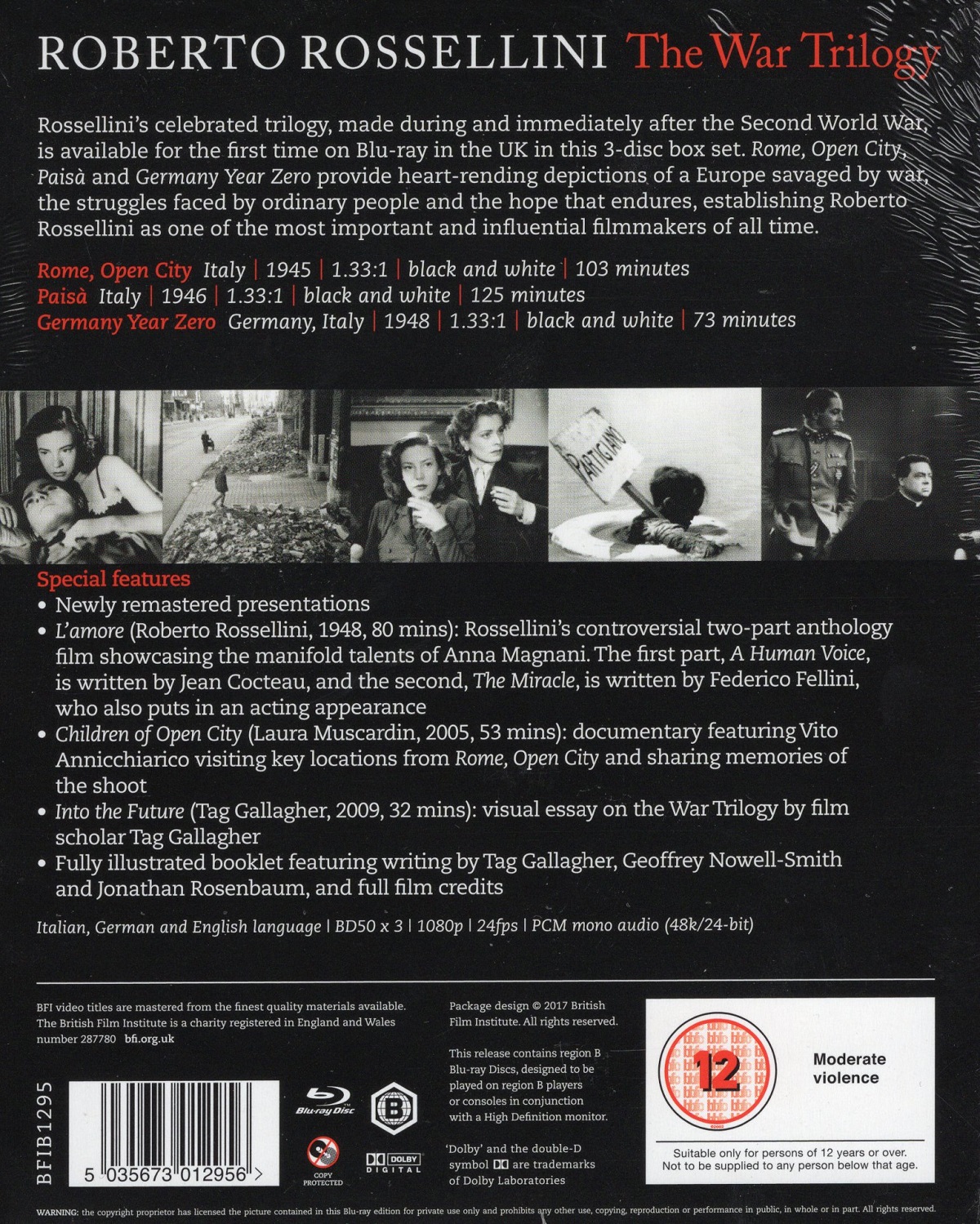 Roberto Rossellini - The War Trilogy (ej svensk text) (Blu-ray) - 2