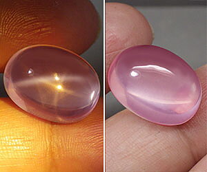 15,30 cet muy grande inusual piedra preciosa de cuarzo rosa estrella