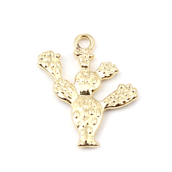 Berlock - Kaktus 3D, guld 16K