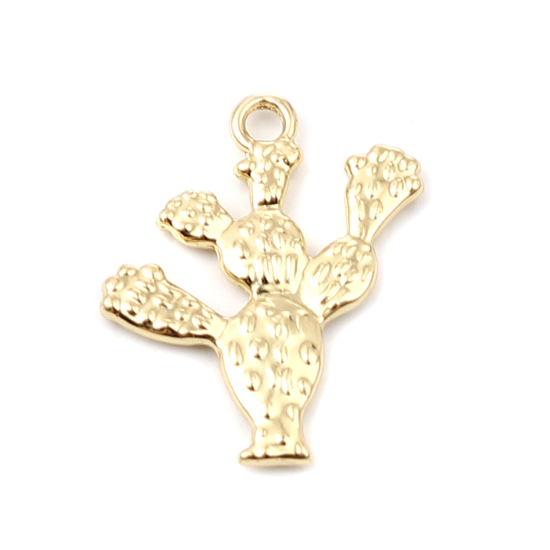 Berlock - Kaktus 3D, guld 16K - 2