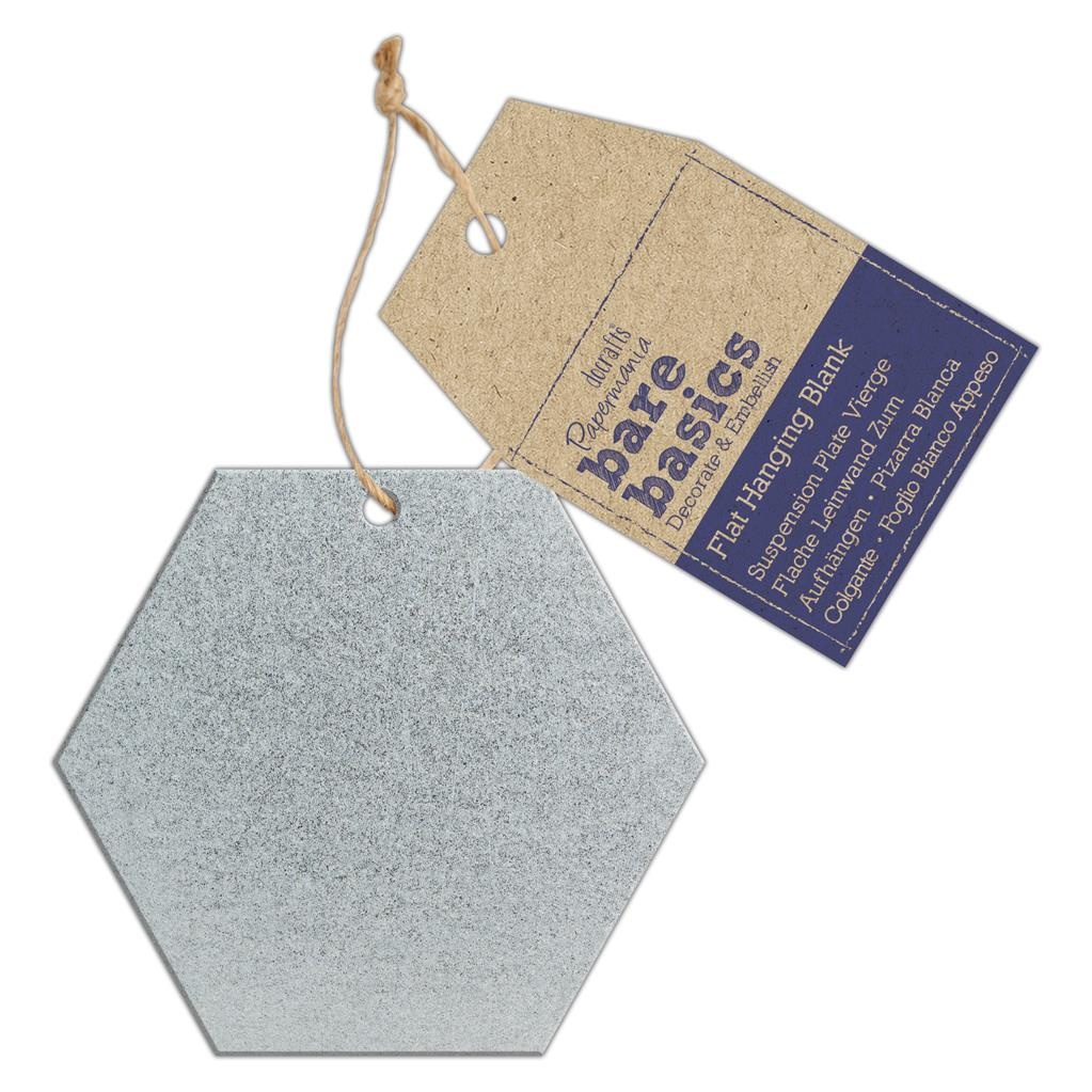 Hexagon-metall, ø 8cm , hängade dekoration, Bare Basics, Papermania