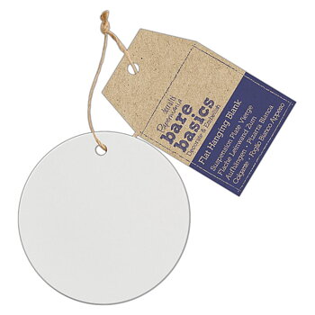 Rund-akryl (frostad), ø 8cm, hängade dekoration, Bare Basics, Papermania