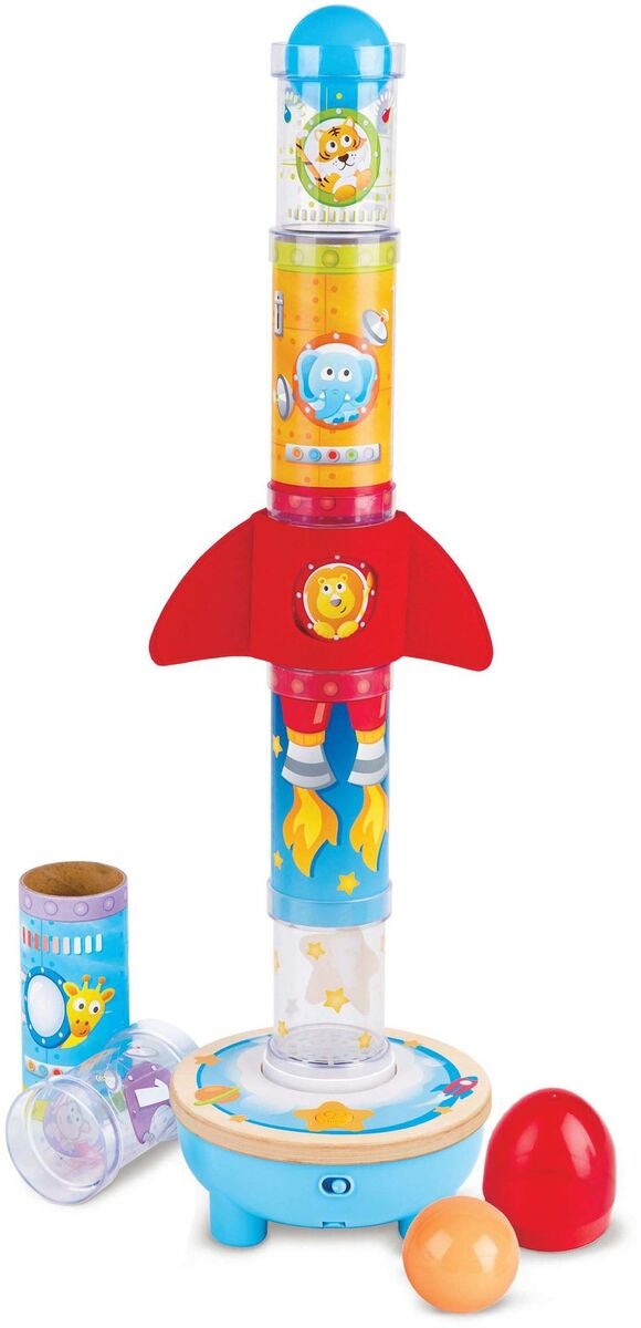 Hape Rocket Ball Air Stacker LekaLyckaLära Hape Rocket Ball Air Stacker LekaLyckaLära