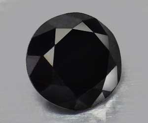 0,09 ct Muy bonito diamante negro natural redondo de 2,6 mm - 3