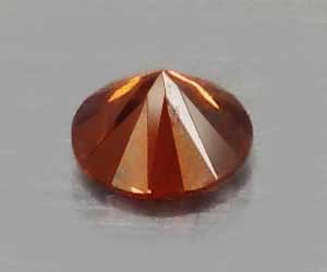 Diamante rojo anaranjado genuino redondo natural muy raro de 1,7 mm - 2