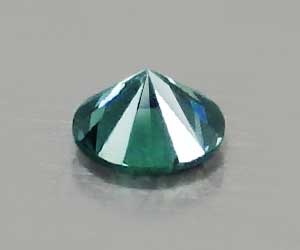 Diamante verde azul natural genuino raro redondo de 1,6 mm con brillo superior. - 2