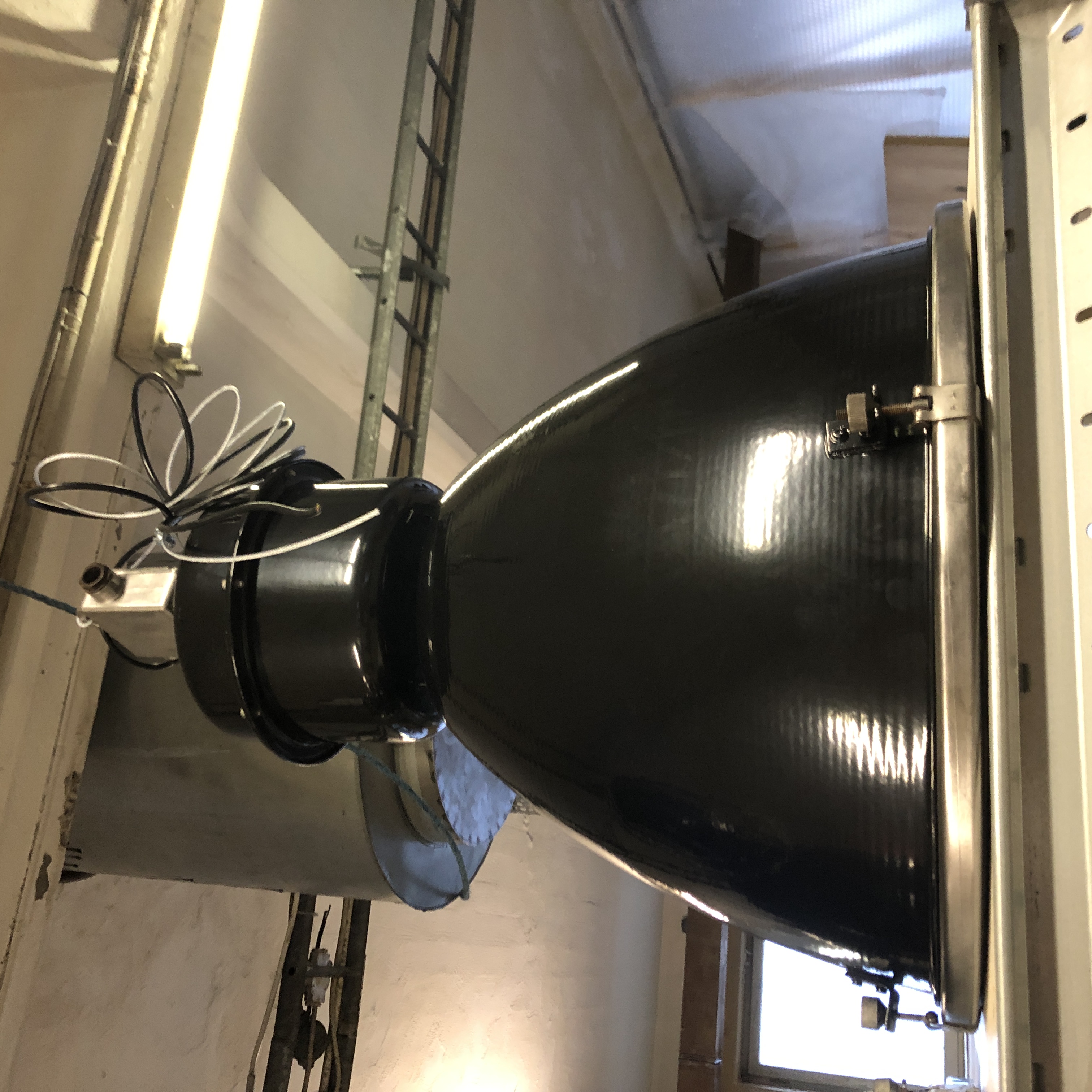 Large Industrial Light - glass disk - BLACK - 5