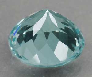 Apatito azul de Paraiba de 4,12 quilates, redondo, grande, de lujo, de 10 mm, con brillo superior natural - 2