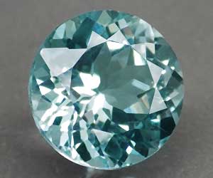 Apatito azul de Paraiba de 4,12 quilates, redondo, grande, de lujo, de 10 mm, con brillo superior natural - 3
