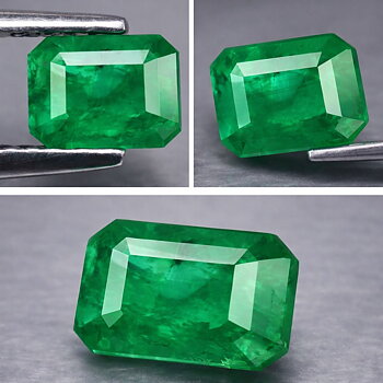 Piedra preciosa de esmeralda colombiana natural genuina de alta calidad increíblemente hermosa