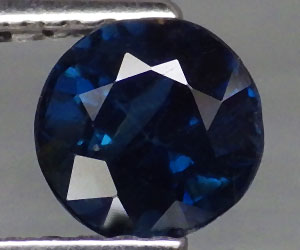 Lujoso zafiro azul natural redondo de 5,4 mm de 0,94 ct