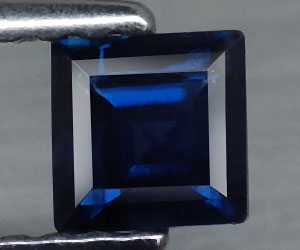 Zafiro azul natural genuino de 0,50 ct de lujo de 4 mm de corte princesa