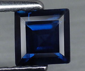 0.50 ct luxurious 4 mm princess cut genuine natural blue sapphire