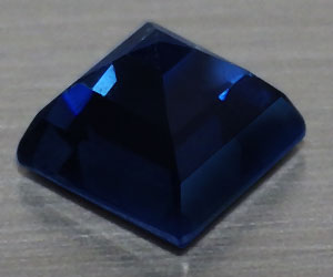 Zafiro azul natural genuino de 0,50 ct de lujo de 4 mm de corte princesa - 2