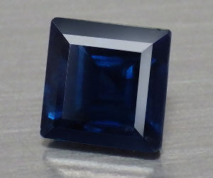 Zafiro azul natural genuino de 0,50 ct de lujo de 4 mm de corte princesa - 3