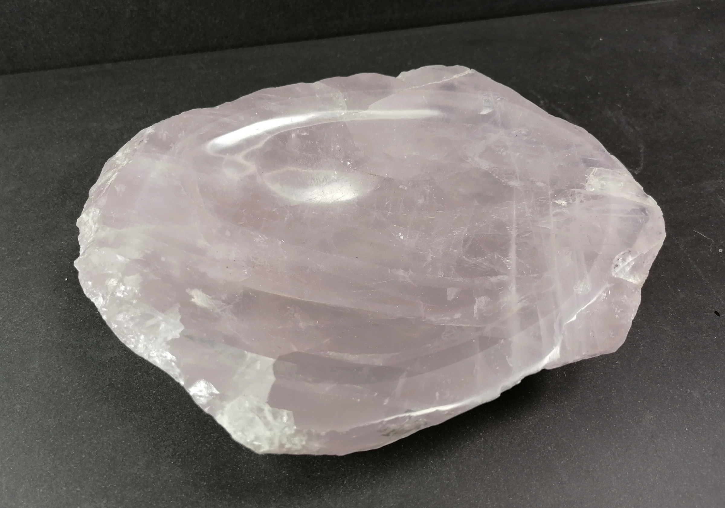 Rosenkvarts Skål - Rå kanter - 17cm - 2