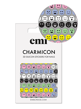 Charmicon 3D Silicone Stickers #197 Сolored Smiles