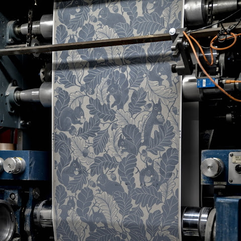 Tapet Oak tree tails Washed Denim Långelid / von Brömssen - 2