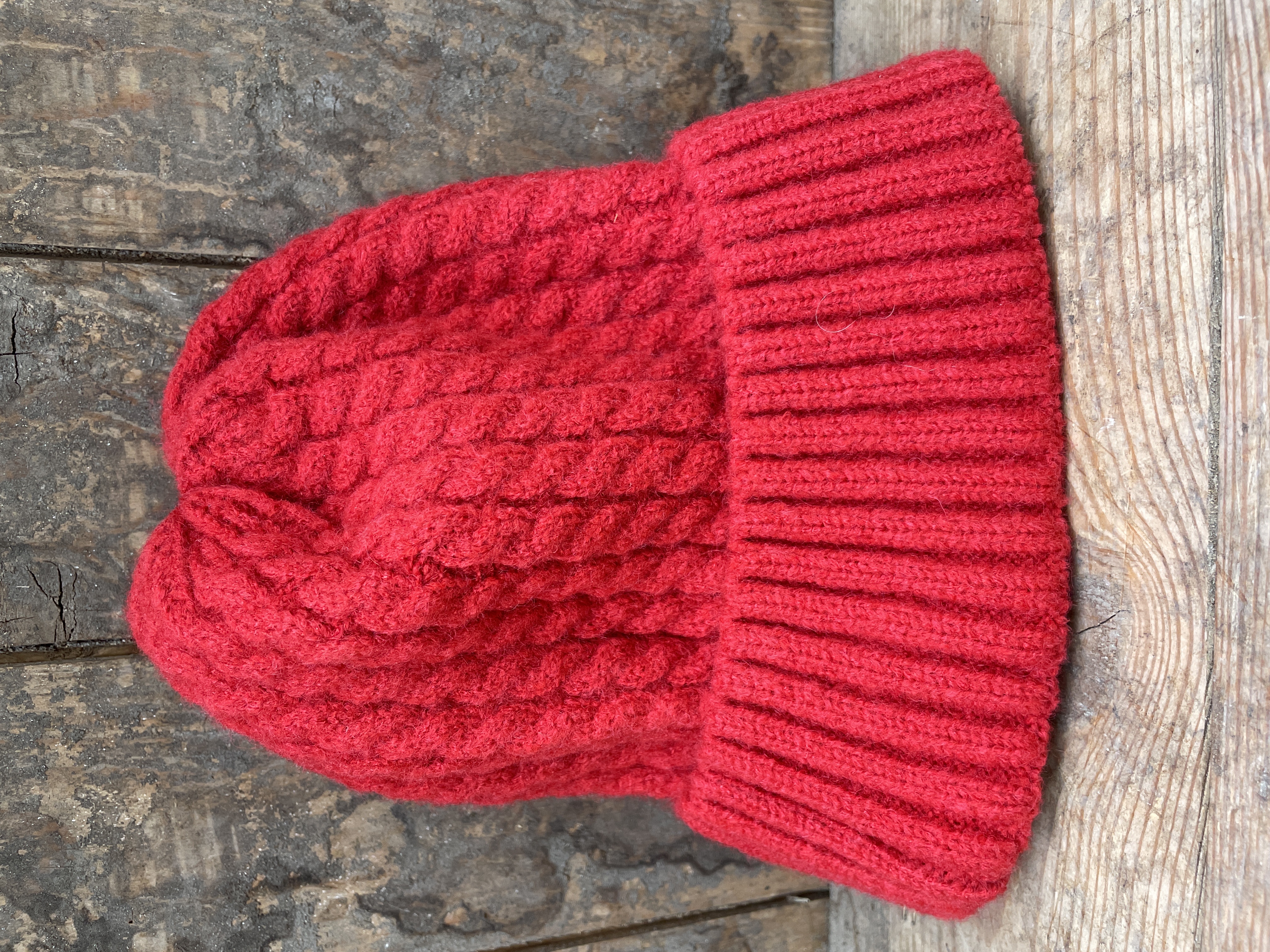 Mössa beanie röd - 2