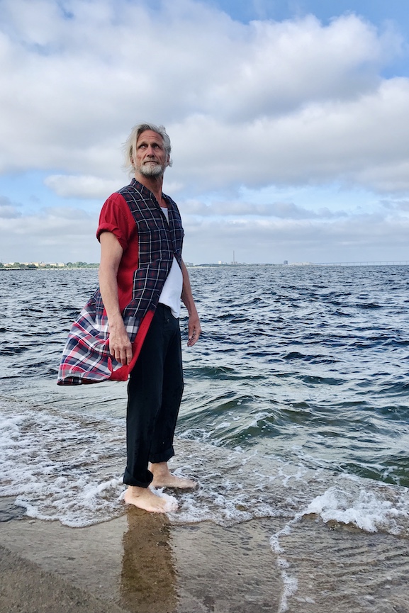 Skjortklänning, flanell, röd ärm - 4