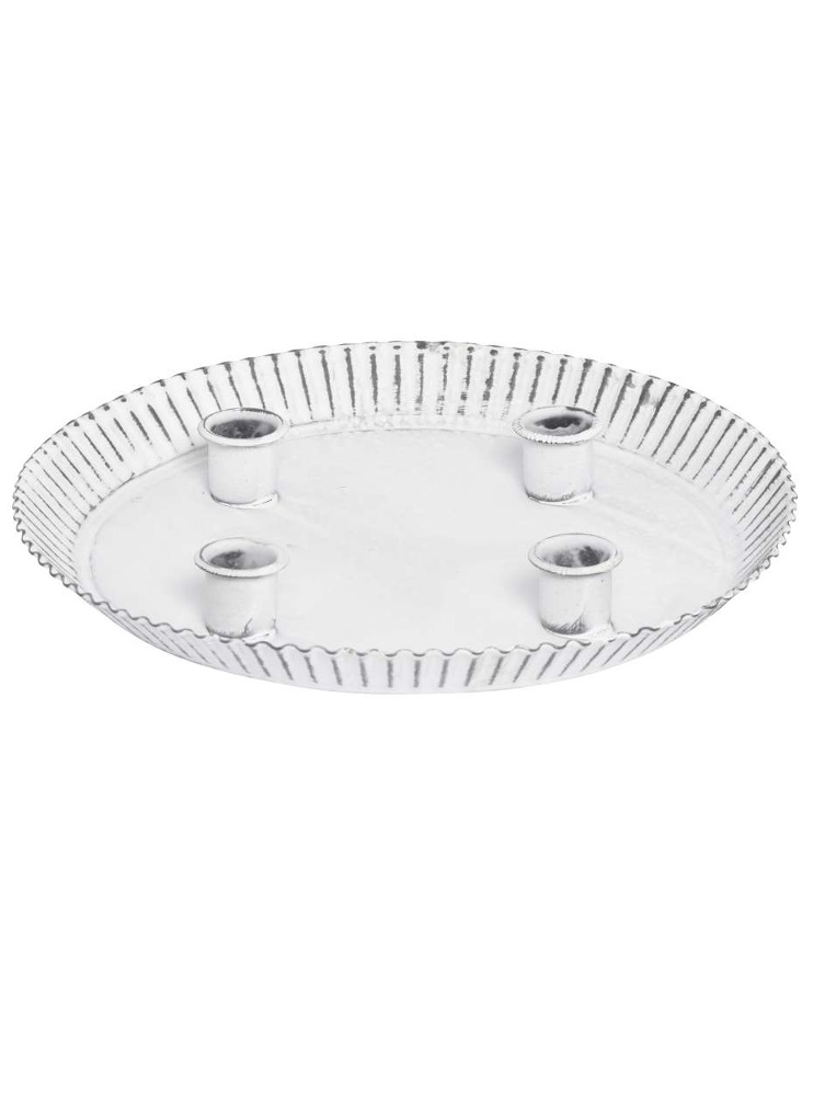 Candle tray with holders - Candlestick - Candle tray - Antique white - 2