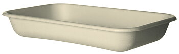 Rectangular container moulded fibre natural 720ml/24oz 400 pcs/pack