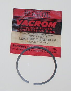 Männänrengas 56,89x1,93 mm (2,230"+.010 x .0765") NOS Hepolite Kromi