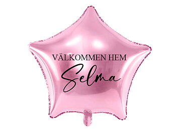 Välkommen hem Ballong med namn