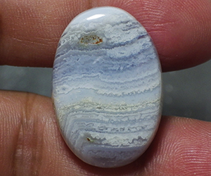 Piedra preciosa curativa de ágata azul natural grande y hermosa de 24,53 ct