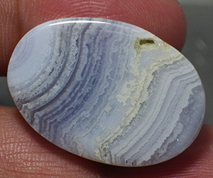 Piedra preciosa curativa de ágata azul natural grande y hermosa de 24,53 ct - 3