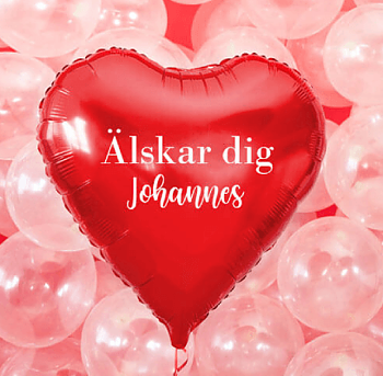 Ballong med namn Älskar dig