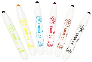 Fiberpennor småtting 6-pack