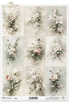 Collage med fina blommor