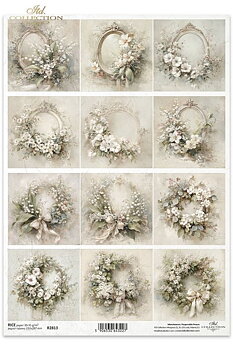 Collage med fina blommor