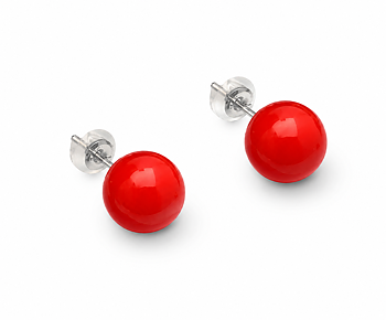Earrings studs red