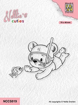 Nellie's Christmas Cuties "Hi buddy" clear stamps
