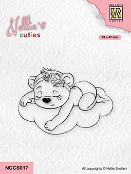 Nellie's Christmas Cuties "In dreamland" clear stamps