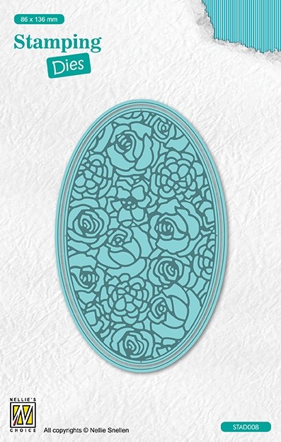 Stamping dies oval "roses"
