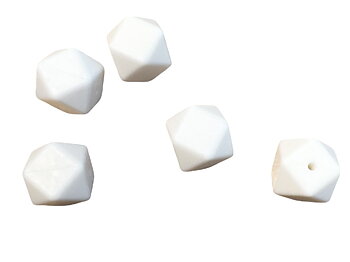 5-pack vita pärlor i silikon 