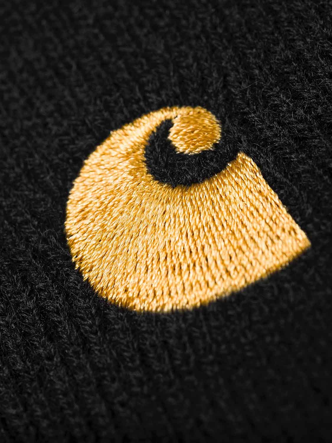 Carhartt WIP - Chase Beanie Black/Gold - 2