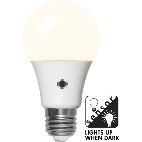 LED-LAMPA E27 A60 SENSOR OPAQUE, 7W (40W) 2700K, Skymningssensor