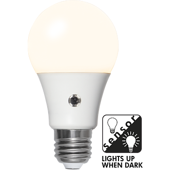 LED-LAMPA E27 A60 SENSOR OPAQUE, 7W (40W) 2700K, Skymningssensor