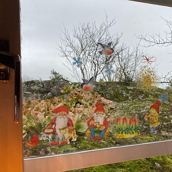 Fönsterdekor Tomtar 