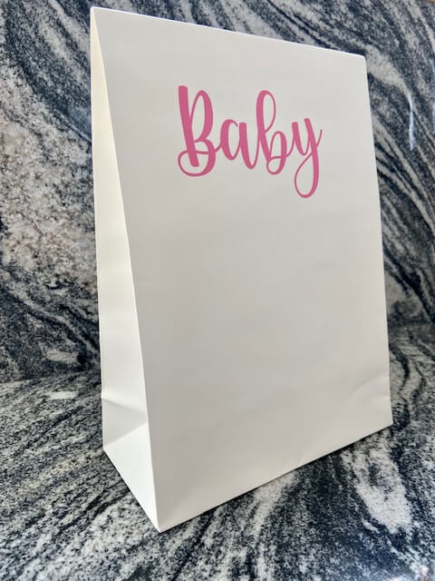 Presentpåse med namn Vit  - 2