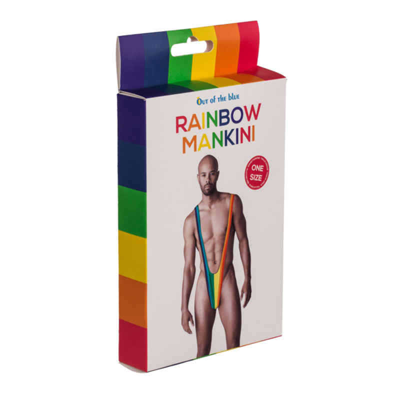 Mankini regnbåge i förpackning