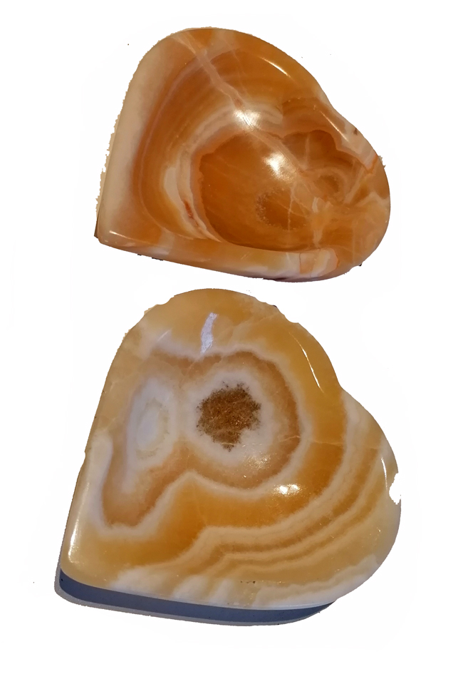 Aragonit  Skål, Hjärta - Ljus - 2