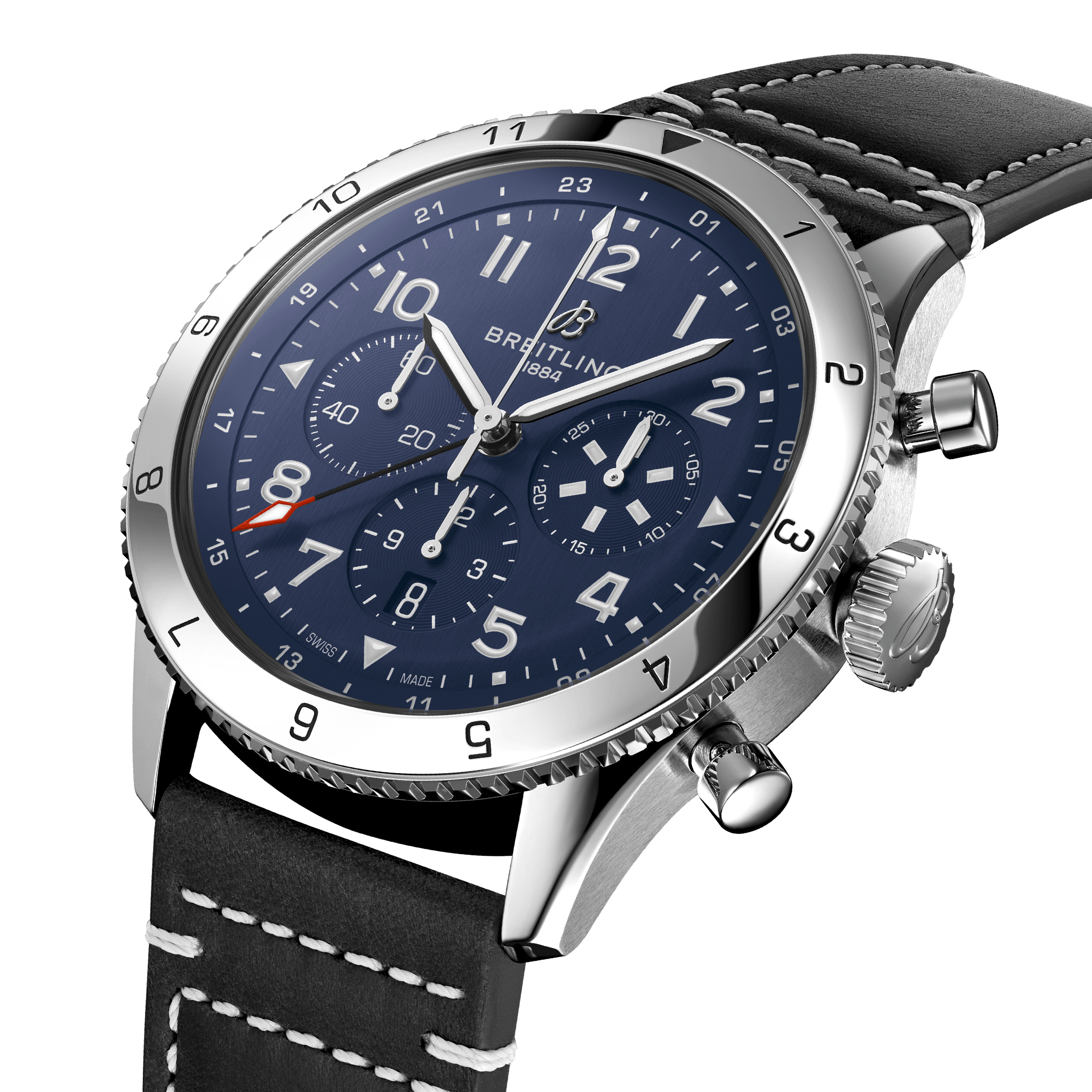 Breitling AB04451A1C1X1 Breitling Super AVI B04 Chronograph GMT 46 Tributet to Vought F4U Corsair profil